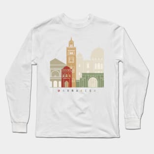 Marrakesh skyline poster Long Sleeve T-Shirt